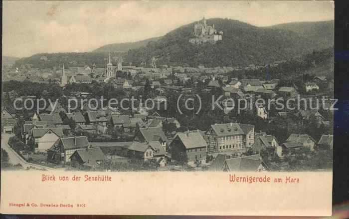 Wernigerode Harz Blick von der Sennhütte