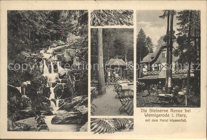 Wernigerode Harz Steinerne Renne u.Hotel Wasserfall