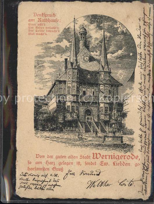Wernigerode Harz Rathaus