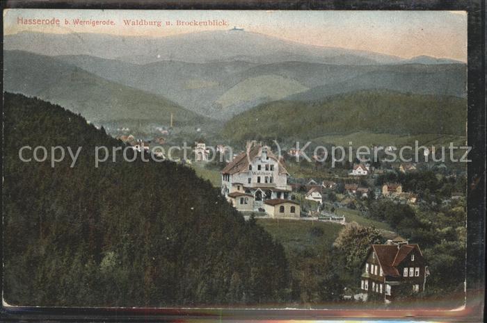 Wernigerode-Hasserode Hoterl Waldburg u.Brockenblick