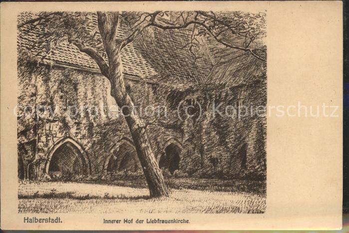Halberstadt Innenhof der Liebfrauenkirche