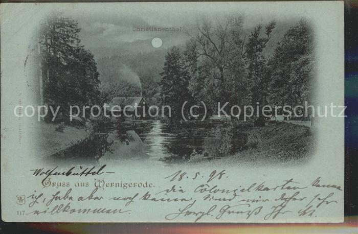 Wernigerode Harz Haus am Bach Christianental bei Nacht