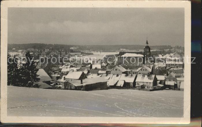 Benneckenstein Blick von Sueden im Schnee
