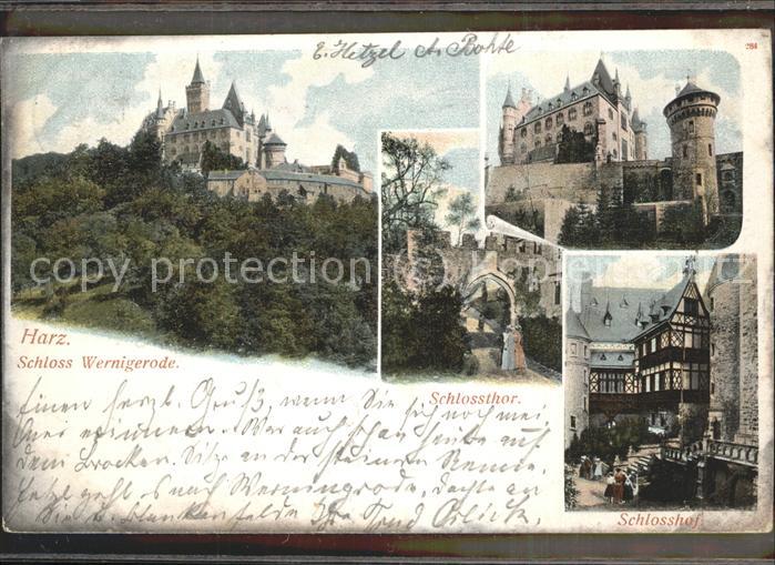 Wernigerode Harz Schloss Schlosstor Schlosshof