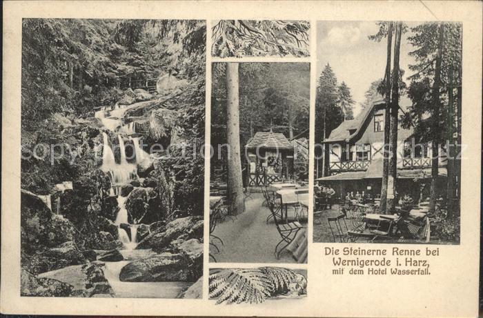 Wernigerode Harz Steinerne Renne Hotel Wasserfall
