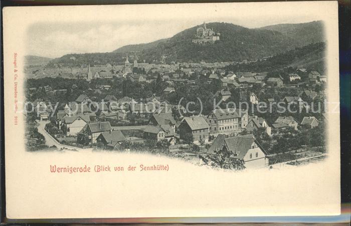 Wernigerode Harz Blick von Sennhütte