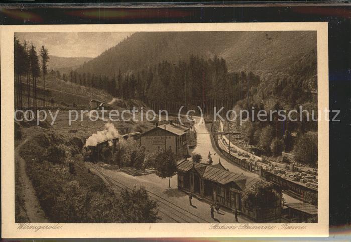 Wernigerode Harz Steinerne Renne Dampflok Eisenbahn Bahn