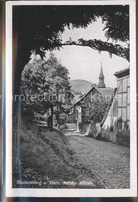 Blankenburg Harz Partie an der Kirche