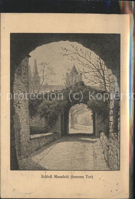 Mansfeld Suedharz Inneres Tor vom Schloss (mit sauberem L