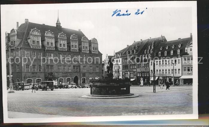 Naumburg Saale Rathaus Markt Brunnen