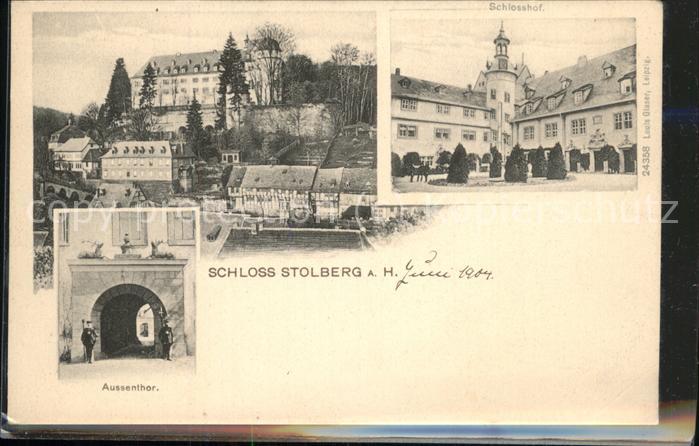 Stolberg Harz Schloss Stolberg Aussenthor Schlosshof