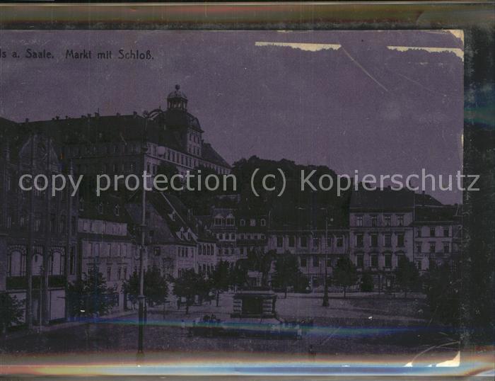 Weissenfels Saale Markt mit Schloss