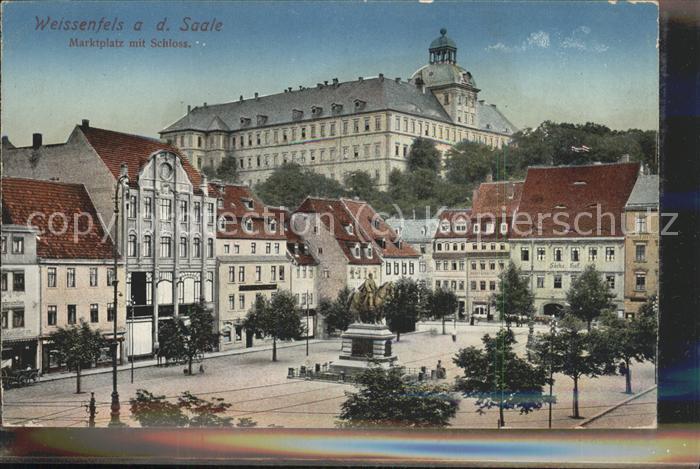 Weissenfels Saale Marktplatz mit Schloss
