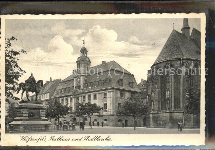 Weissenfels Saale Rathaus Stadtkirche Denkmal