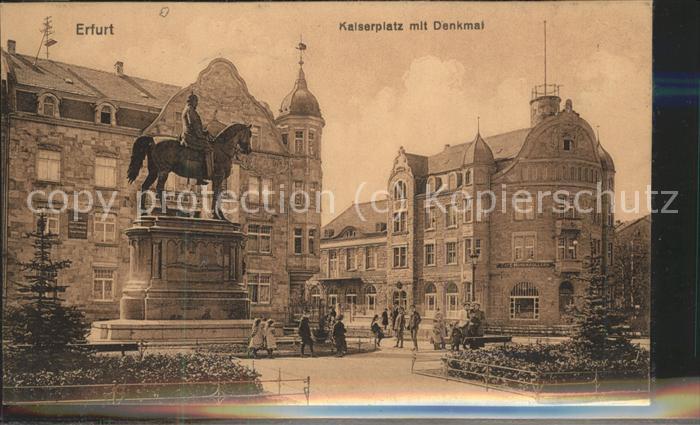 ERFURT  CITY Kaiserplatz Denkmal