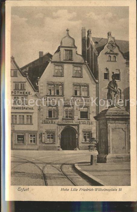 ERFURT  CITY Hohe Lilie Friedrich-Wilhelmplatz 31