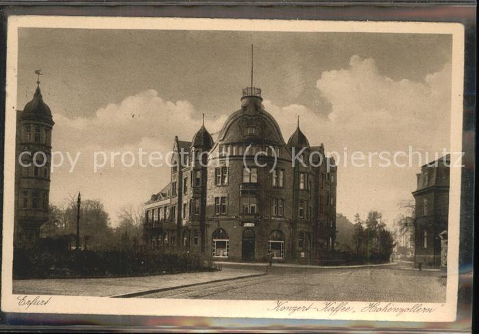 ERFURT  CITY Konzert-Kaffee Hohenzollern Anschuetz und Behrendt