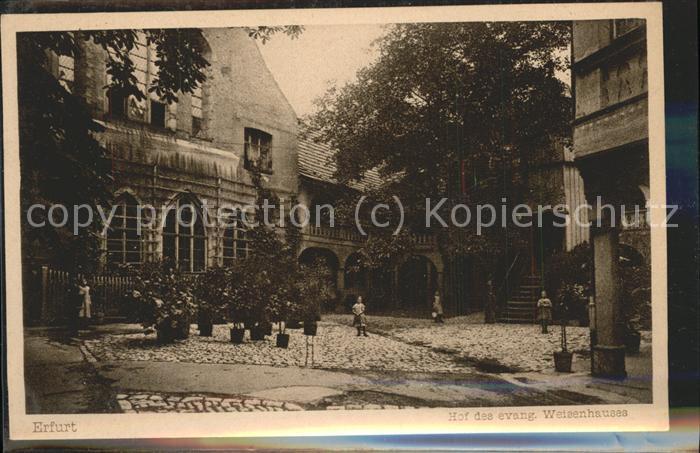 ERFURT  CITY Hof evangelisches Waisenhaus Kinder
