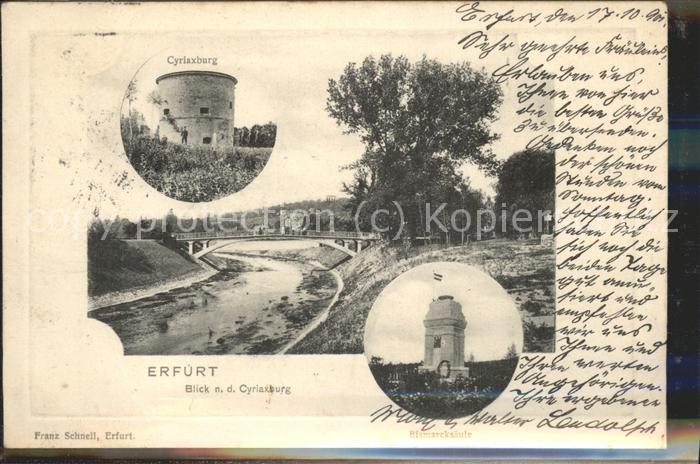 ERFURT  CITY Bismarcksaeule Cyriaxburg