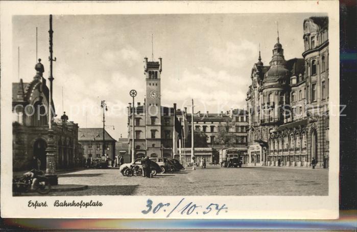 ERFURT  CITY Bahnhofsplatz Autos