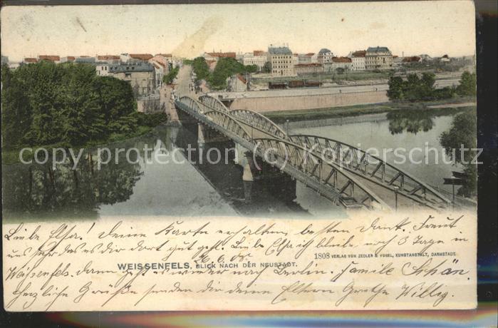 Weissenfels Saale Saale Bruecke Panorama