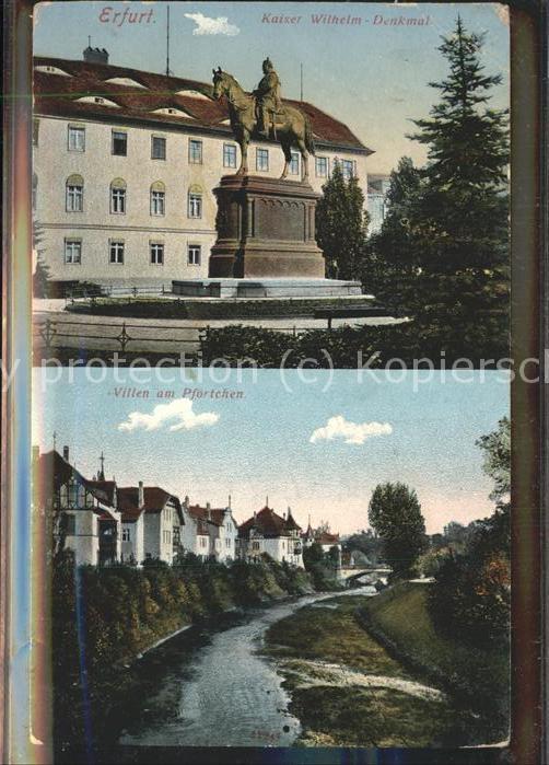 Erfurt Kaiser Wilhelm-Denkmal Villen am Pförtc