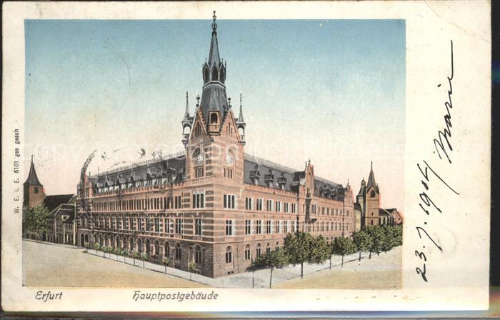 ERFURT  CITY Hauptpostgebaeude