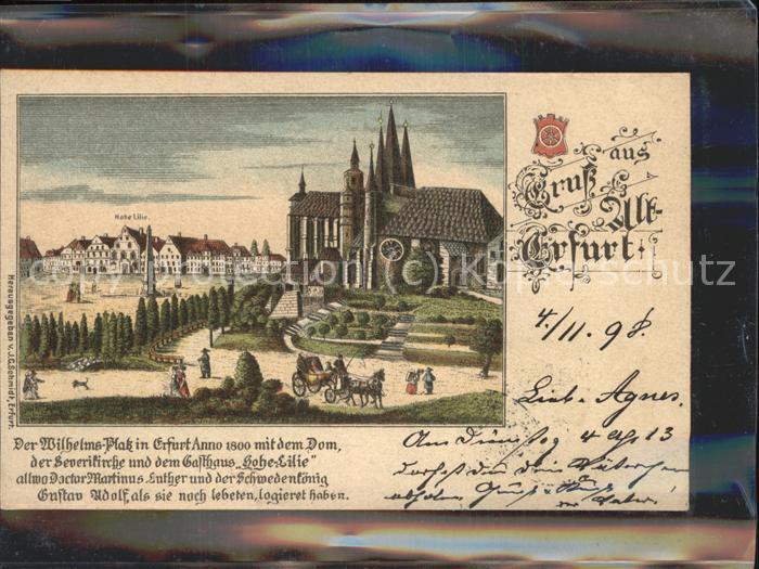 Erfurt Wilhelms-Platz Anno 1800 Dom Severinkir