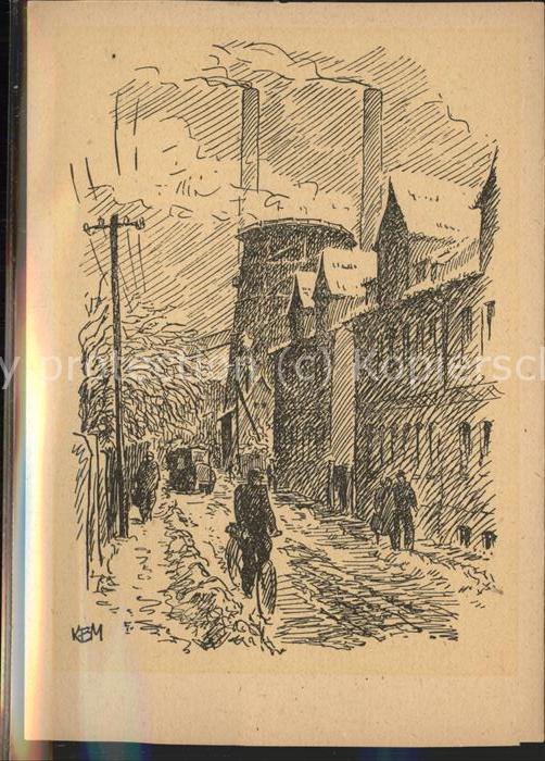 Theissen Strasse Künstlerkarte R.E.Merseburger