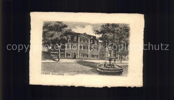 Weimar Thueringen Schillerhaus Brunnen