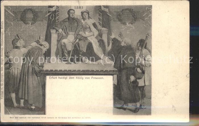 ERFURT  CITY Huldigung beim Koenig von Preussen