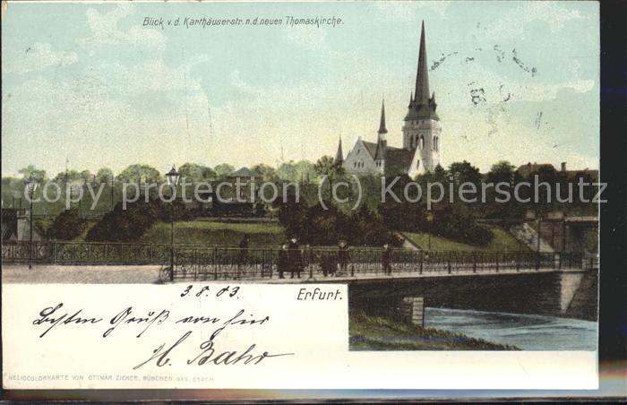 ERFURT  CITY Thomaskirche Bruecke