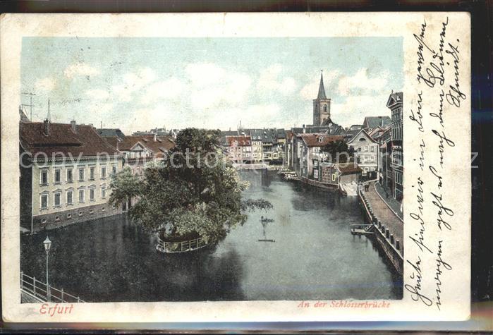 ERFURT  CITY An der Schloesserbruecke