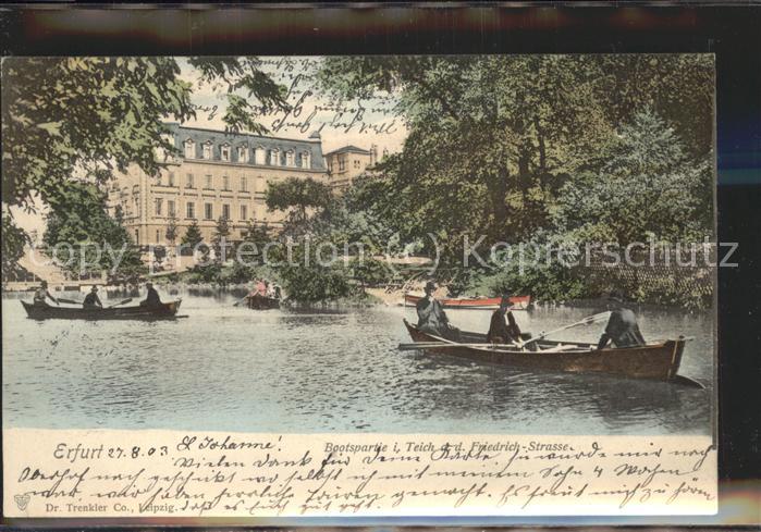 ERFURT  CITY Bootspartie Teich an der Friedrichstrasse