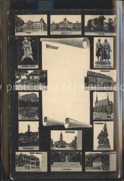 Weimar Thueringen Sehenswürdigkeiten und Teilansichten