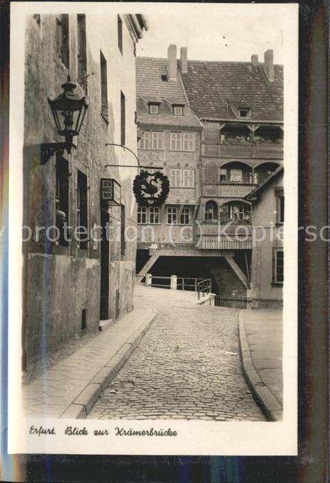 ERFURT  CITY Blick zur Kraemerbruecke