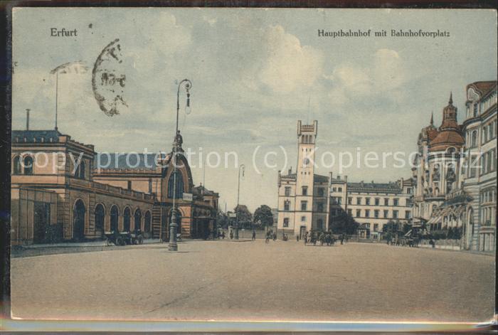 ERFURT  CITY Hauptbahnhof mit Bahnhofplatz