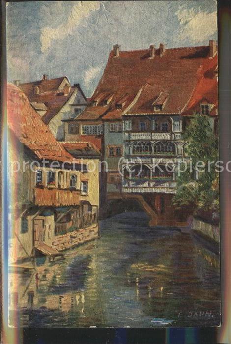 ERFURT  CITY Kraemerbruecke Kuenstlerkarte