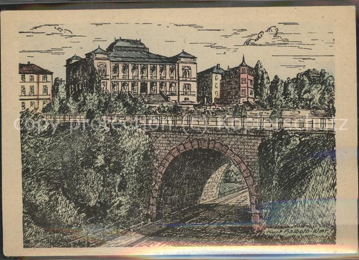 Weimar Thueringen Viadukt Zeichnung