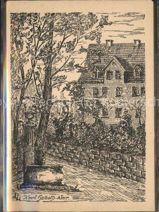 Weimar Thueringen Bode Haus Zeichnung