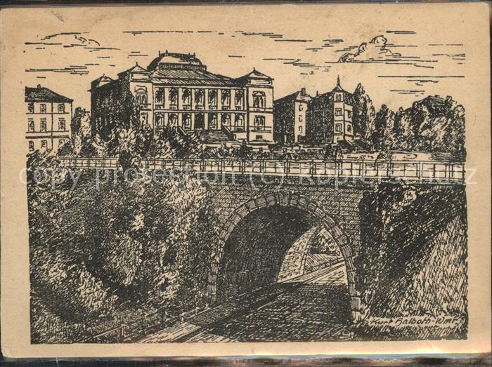 Weimar Thueringen Viadukt Zeichnung