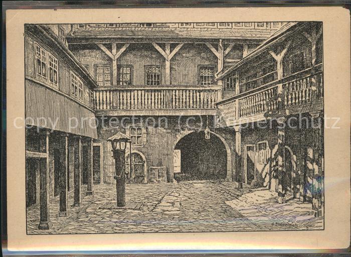 Weimar Thueringen Kirms Krakow Haus Zeichnung