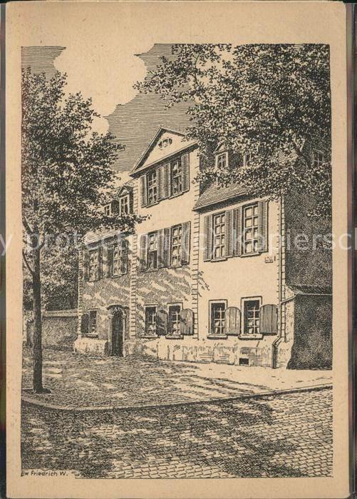 Weimar Thueringen Schillerhaus Zeichnung