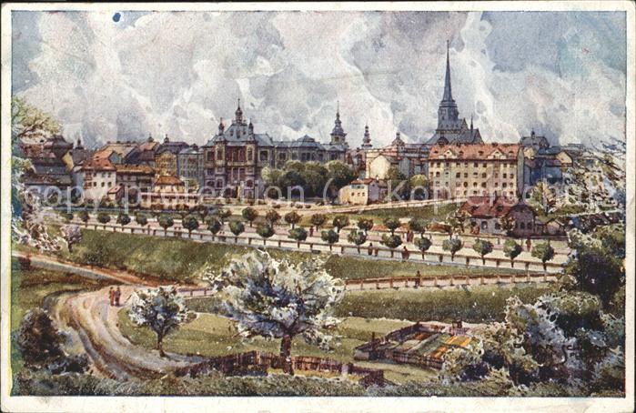 Pilsen Plzen Czechia Bahnhof Künstlerkarte Oskar Schmidt Nr.