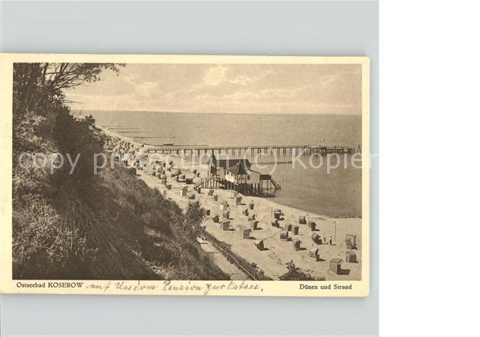 Koserow Ostseebad Usedom Dünen Korbstrand