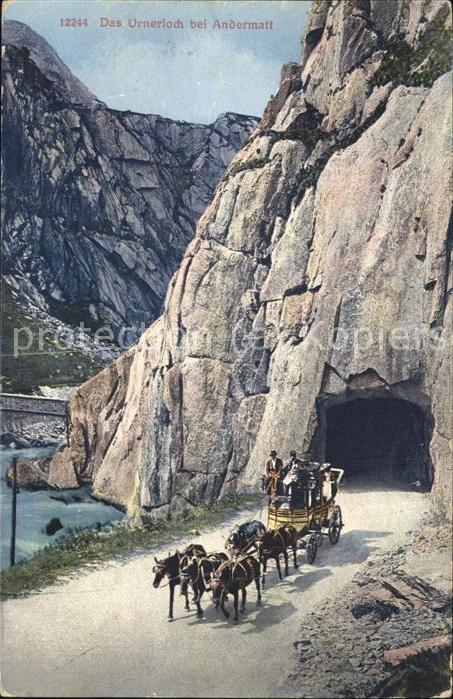 Andermatt Urnerloch Pferdekutsche