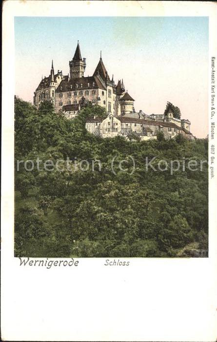 Verlag Braun Nr. 4817 Wernigerode Schloss