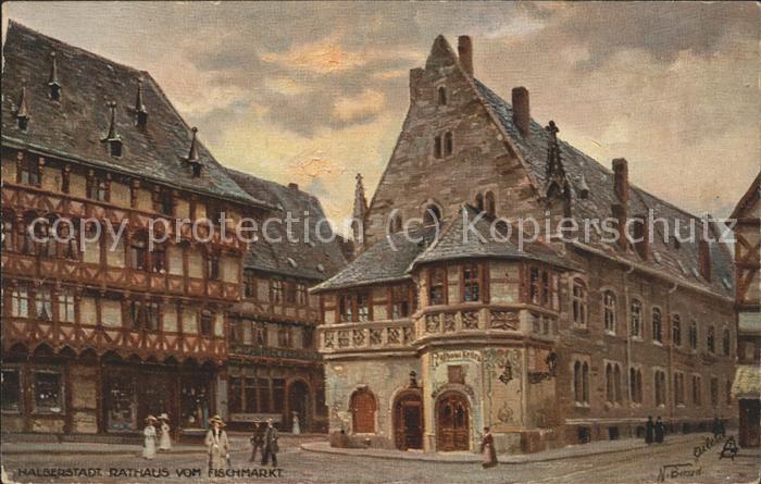 Verlag Tucks Oilette Nr. 789 Halberstadt Rathaus Fischmarkt