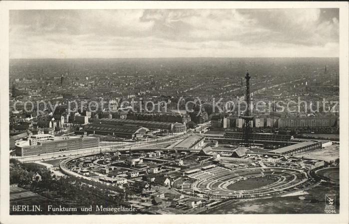 Funkturm Berlin Messegelände Fliegeraufnahme