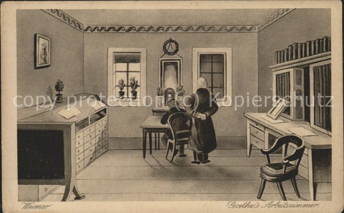 Goethe Johann Wolfgang von Arbeitszimmer Eckermann Weimar